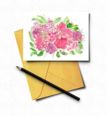 Floral notecards